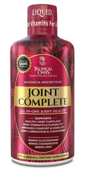 Tropical Oasis Joint Complete bottle pour demonstrates convenient liquid delivery for joint support