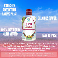 Tropical Oasis Joint Complete hands holding bottle for easy daily use