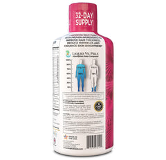 Tropical Oasis liquid multivitamin hair thickness visual hints at stronger strands.
