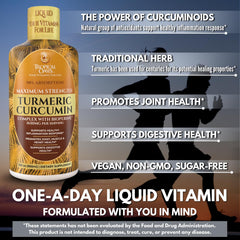Tropical Oasis Liquid Turmeric with Bioperine icon emphasizes enhanced absorption