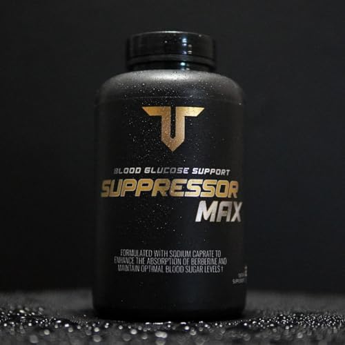 Suppressor Max Berberine capsules ready to support balanced carb utilization.