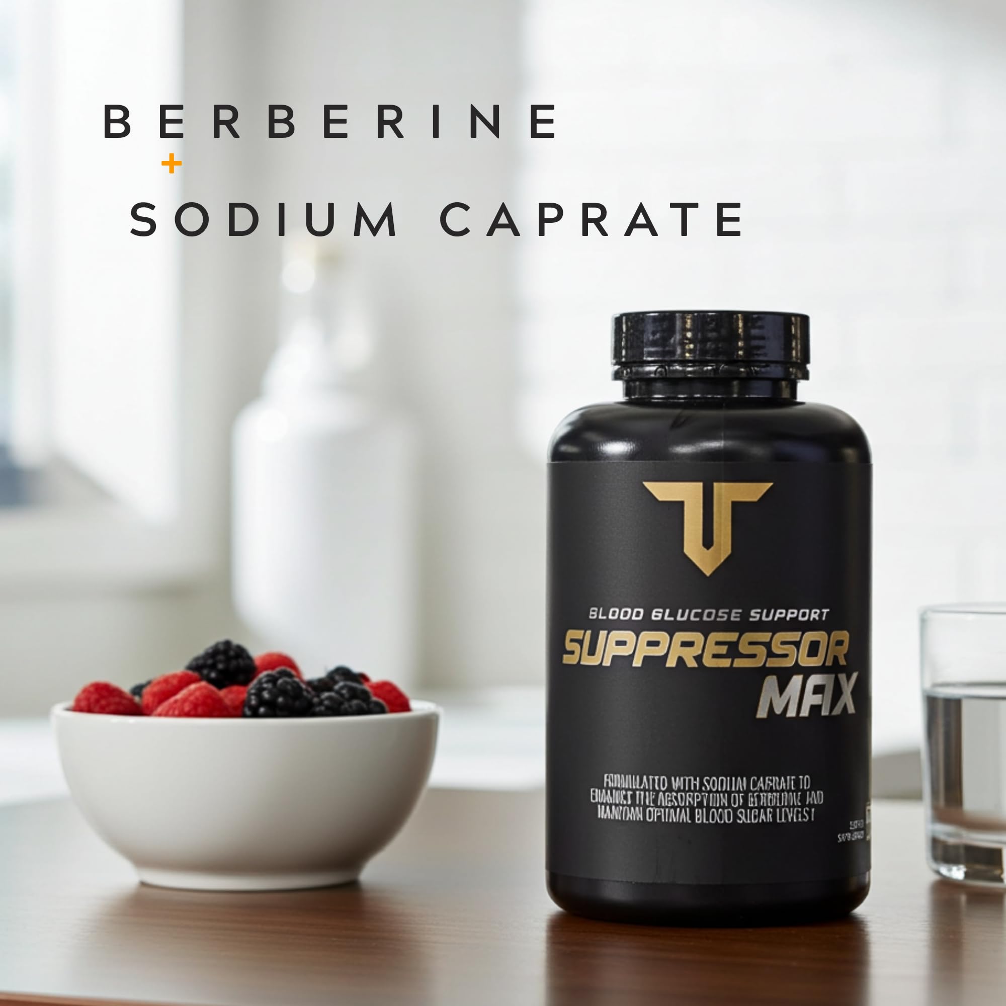 Science graphic illustrates berberine with sodium caprate for enhanced uptake.