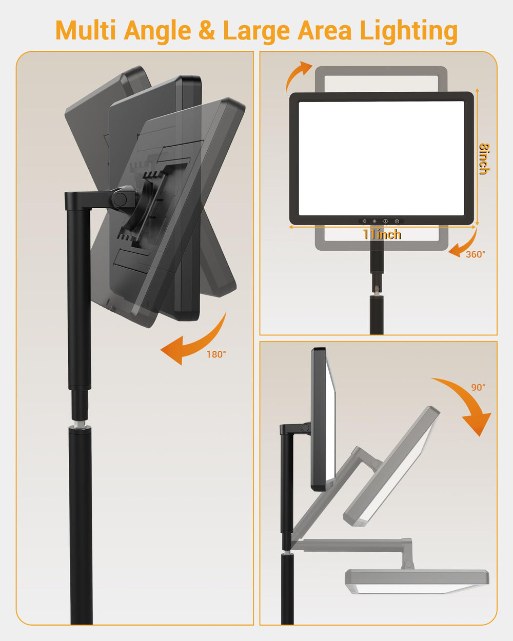 TroupePal color modes provide warm to cool light for different tasks.