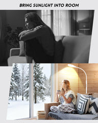 TroupePal Light Therapy Lamp displays color temperature options from warm white to cool daylight