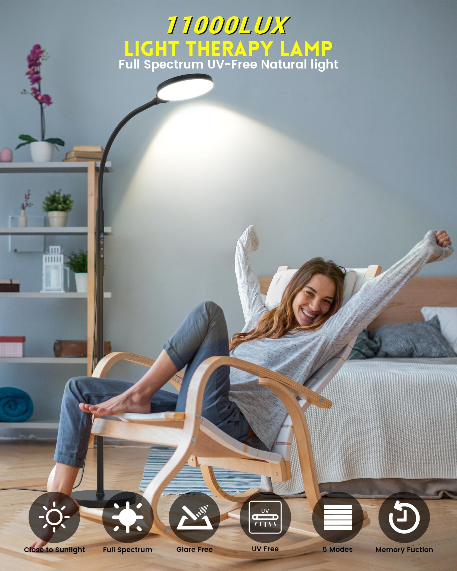 TroupePal lamp head rotates to illuminate exactly where you need