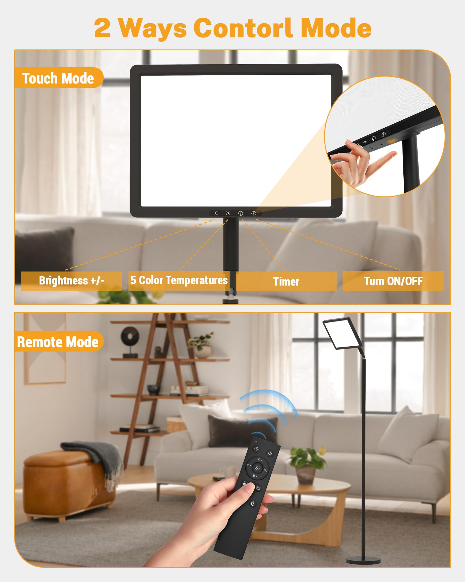 TroupePal remote control enables easy operation from a chair or desk.