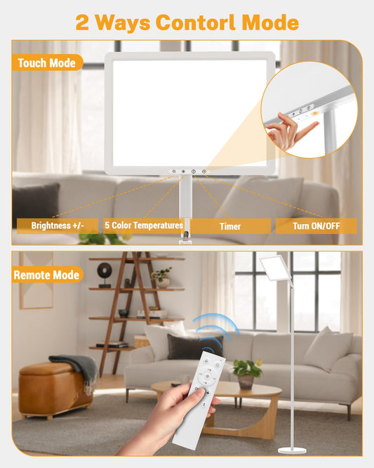 TroupePal UV-free full-spectrum lamp brightens spaces for mornings at home or office.