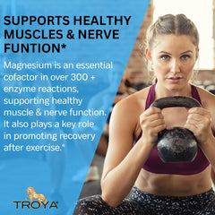 Vegan non-GMO icon on Troya packaging communicates clean wellness.