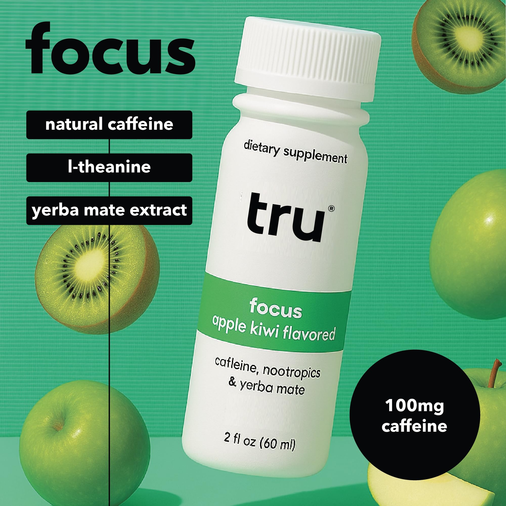 Tru Focus Shot being poured demonstrates versatile use with water or beverages