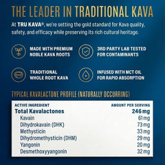 Tru Kava sachet single-serve for convenient on-the-go calm and focus.