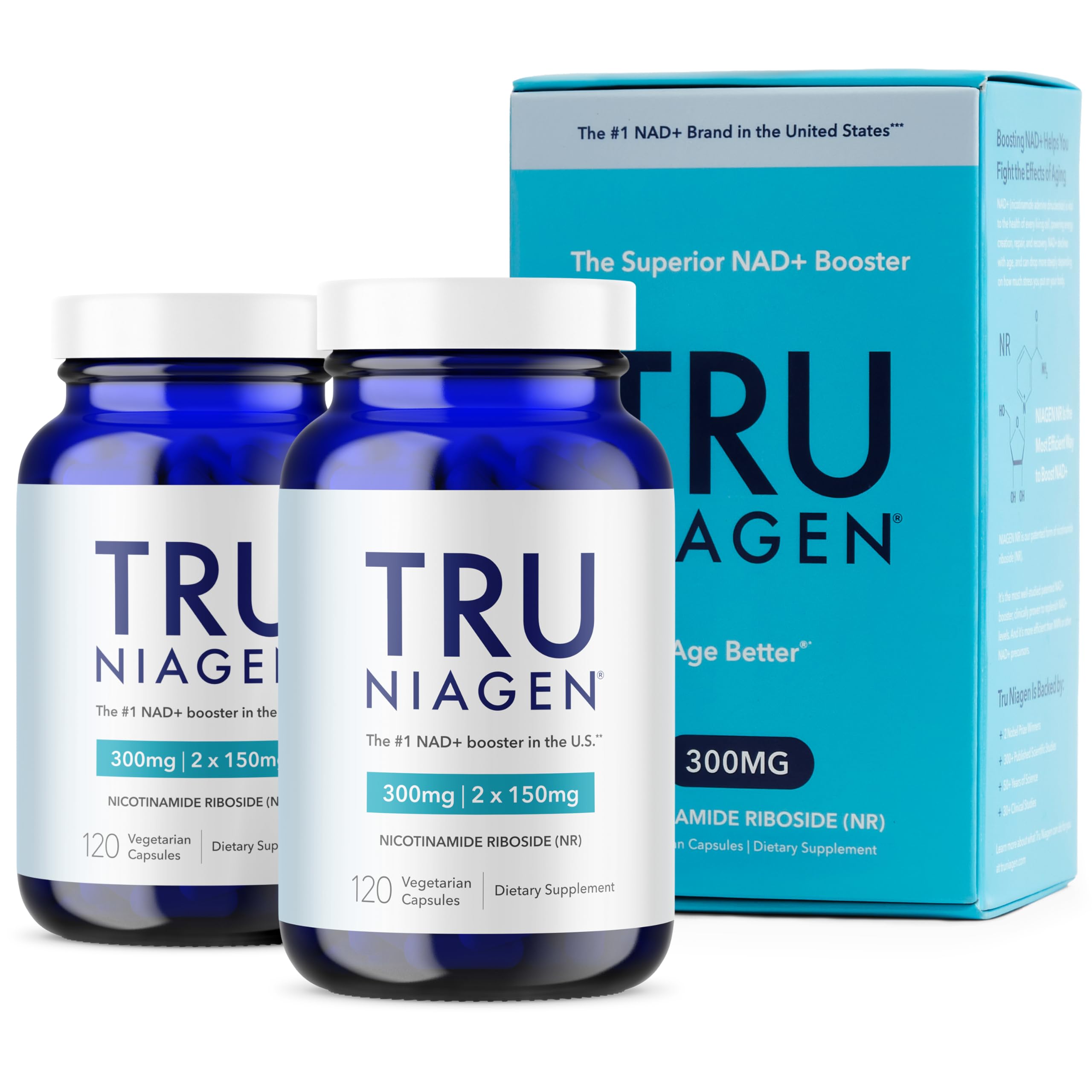 TRU NIAGEN bottle front shows NR supplement for cellular energy support