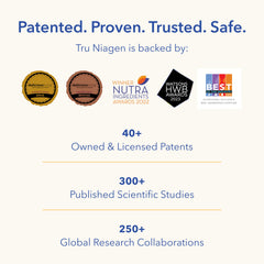 TRU NIAGEN Immune shelf-stable label indicating 24 months of stability.