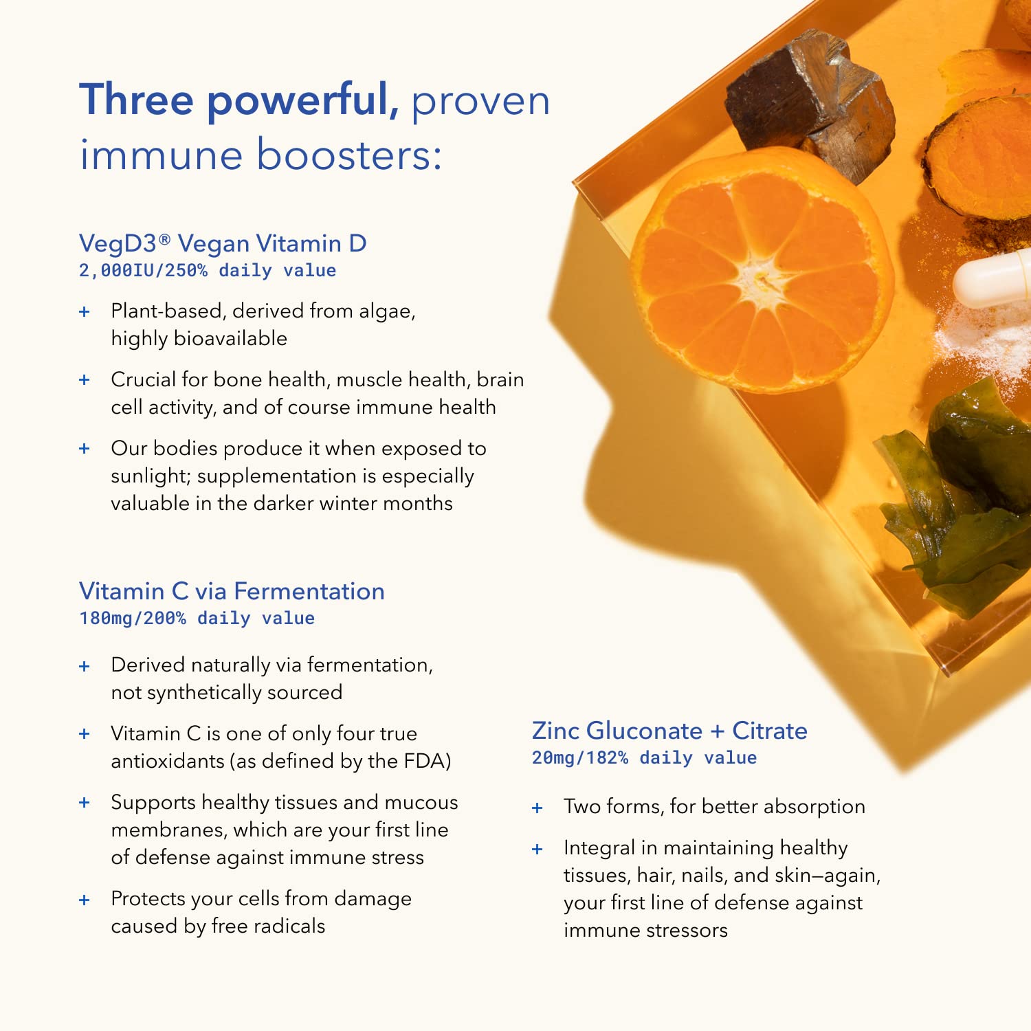 TRU NIAGEN Immune vitamin D3 2000 IU bottle image emphasizing immune support.