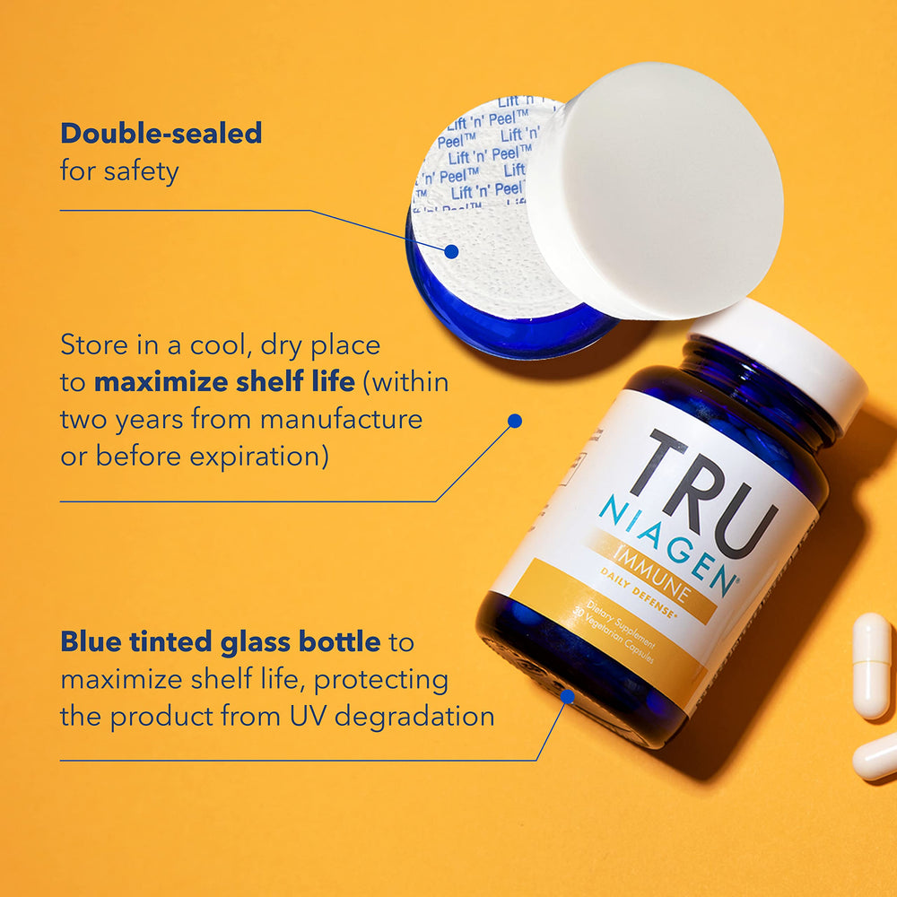 TRU NIAGEN Immune zinc supplement vial detail for mineral support