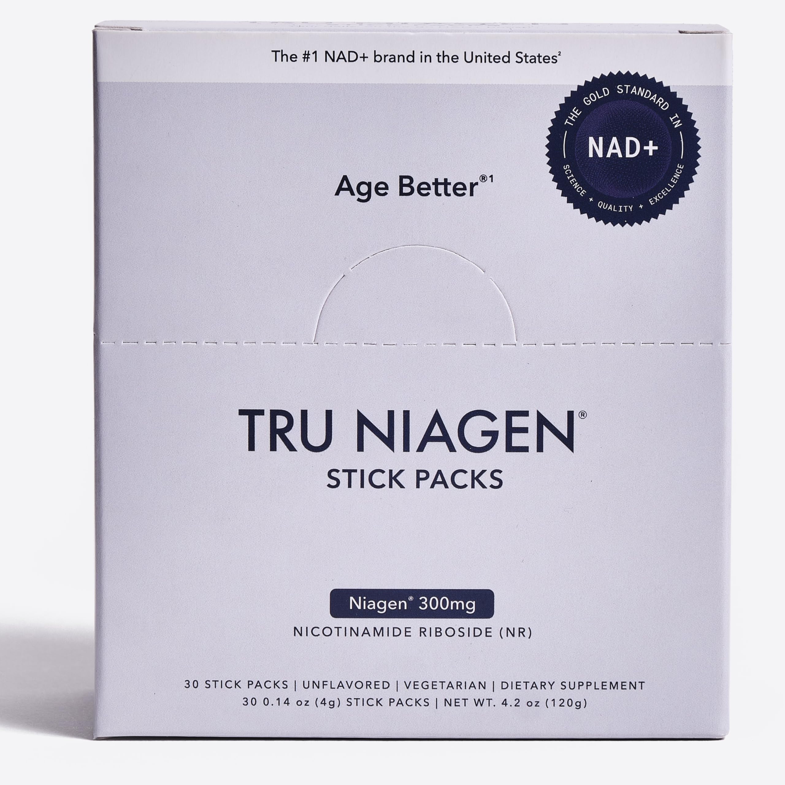 TRU NIAGEN NAD+ booster stick pack for daily energy support.