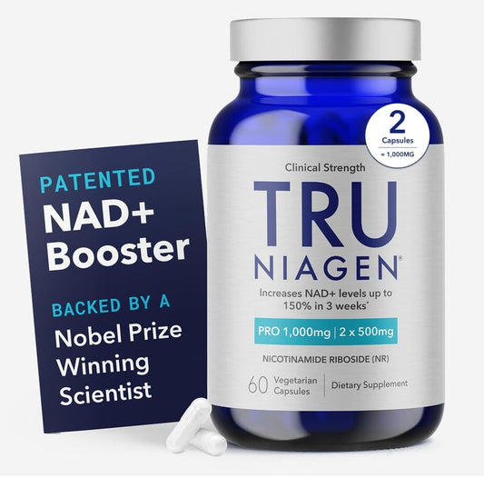 TRU NIAGEN PRO bottle front showing premium packaging for NAD+ support