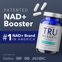 TRU NIAGEN PRO serving dosage closeup suggests 500 mg capsules per serving