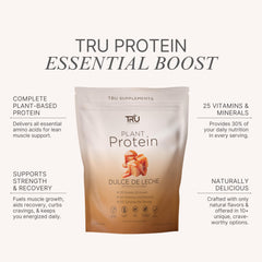 TRU Supplements brown rice and pea protein blend packaging