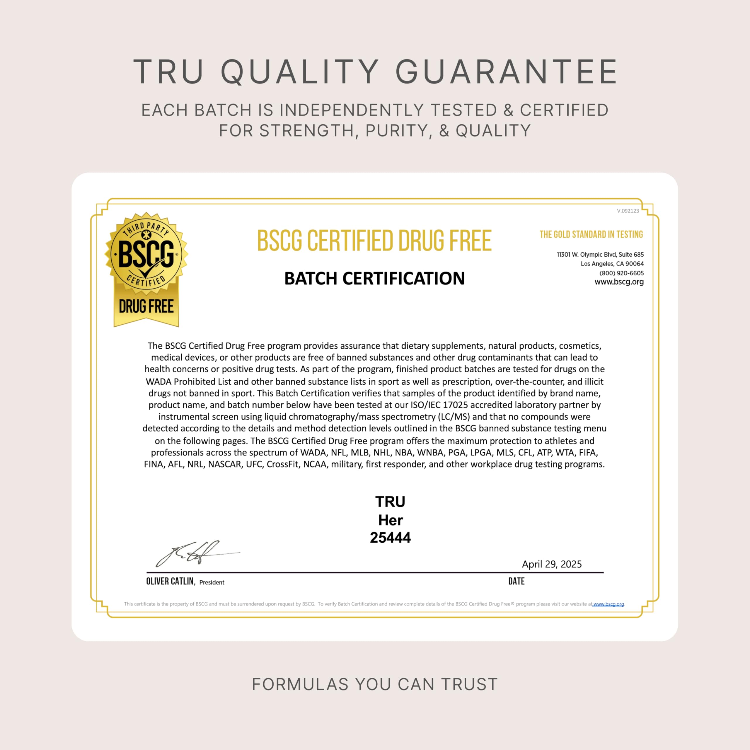 TRU Supplements HER daily-use collection arranged for women’s wellness.