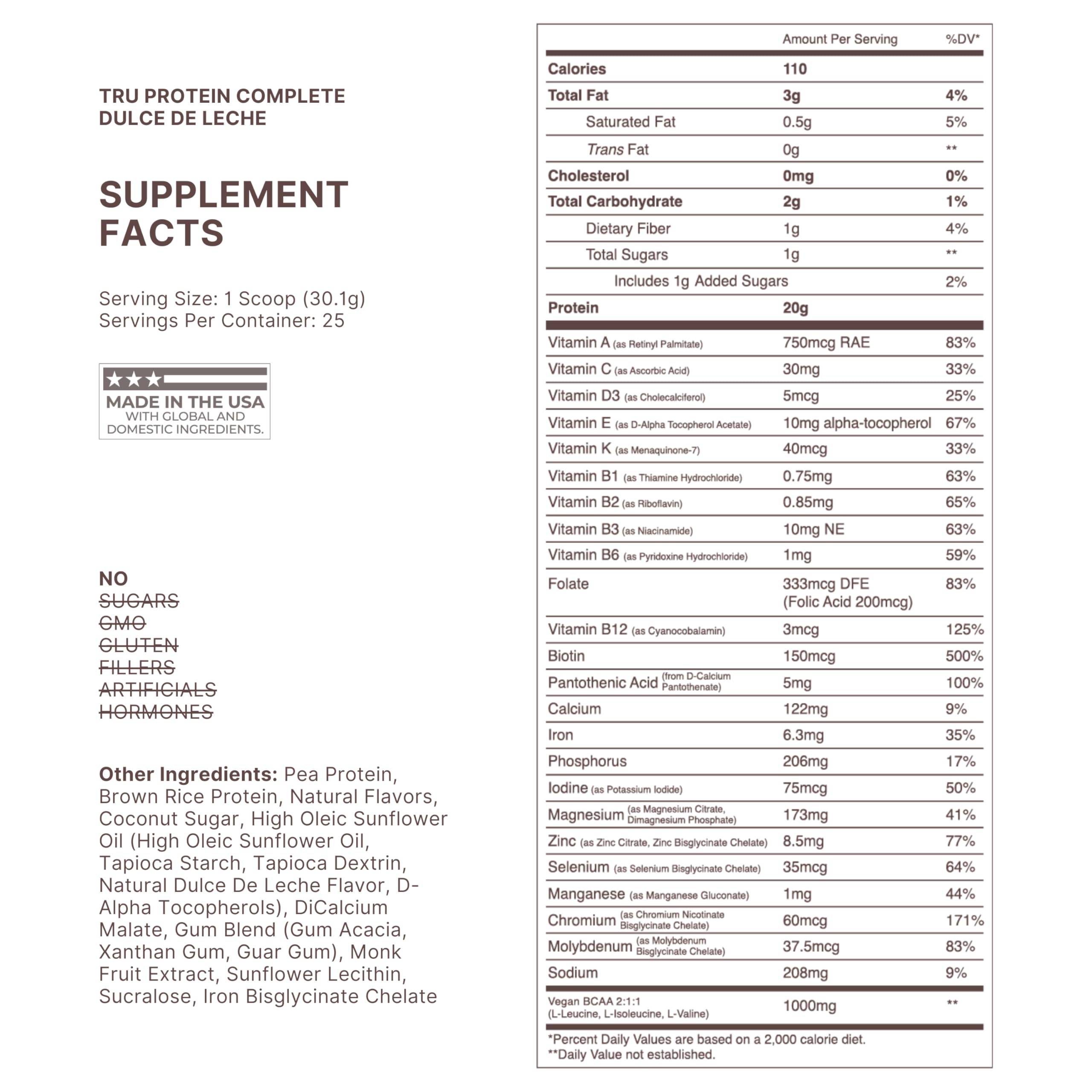 TRU Supplements protein powder scoop for quick post-workout fueling