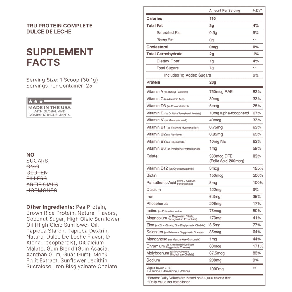 TRU Supplements protein powder scoop for quick post-workout fueling