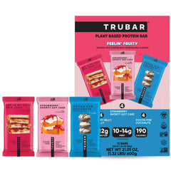 TRUBAR Feelin' Fruity ingredients: almonds, cassava, pea protein for clean energy.