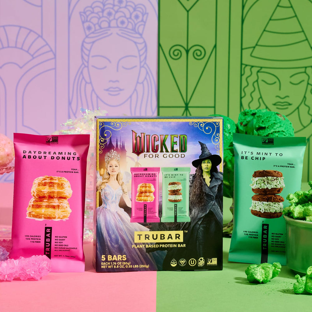 TRUBAR Wicked mint-to-be-chip bar close-up, rich texture signaling indulgent flavor