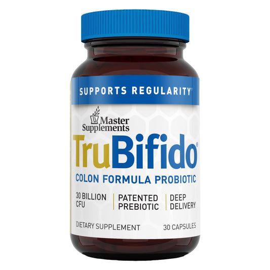 TruBifido bottle front, supporting colon wellness and energy.