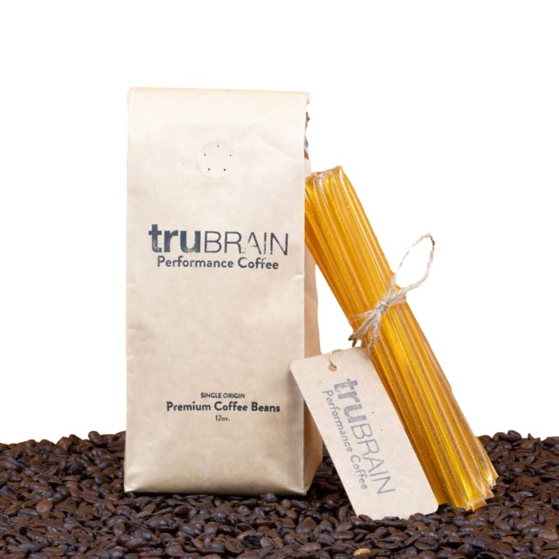 TruBrain Nootropic Coffee Enhancer bottle shown for focus and calm support