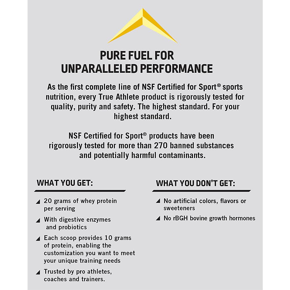 True Athlete digestive enzymes probiotics label highlights digestive support