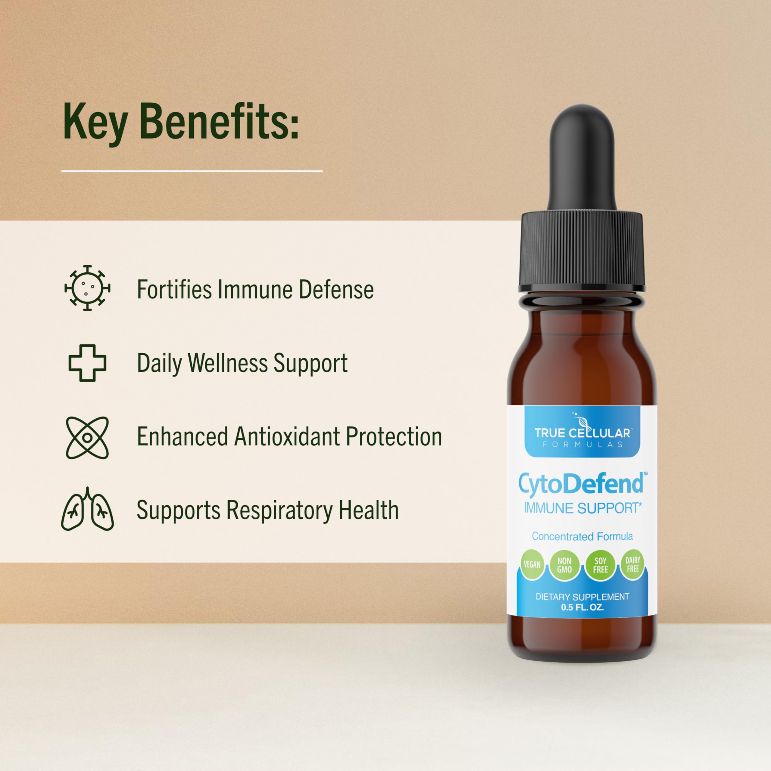 True Cellular Formulas CytoDefend daily-use bottle ready for your everyday routine