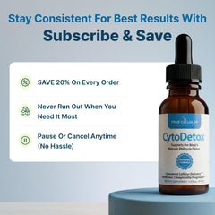 True Cellular Formulas Cytodetox label design shows quality and transparency