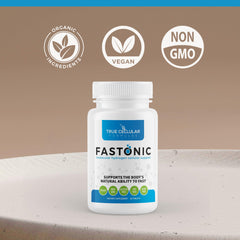 True Cellular Formulas Fastonic gluten-free icon highlights dietary compatibility