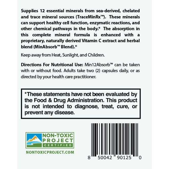 True Cellular Formulas MIN12Absorb acerola cherry infusion emphasizes absorption-enhancing ingredients.