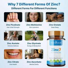 Zinc7 daily capsules shown to emphasize vegan capsules for easy daily use