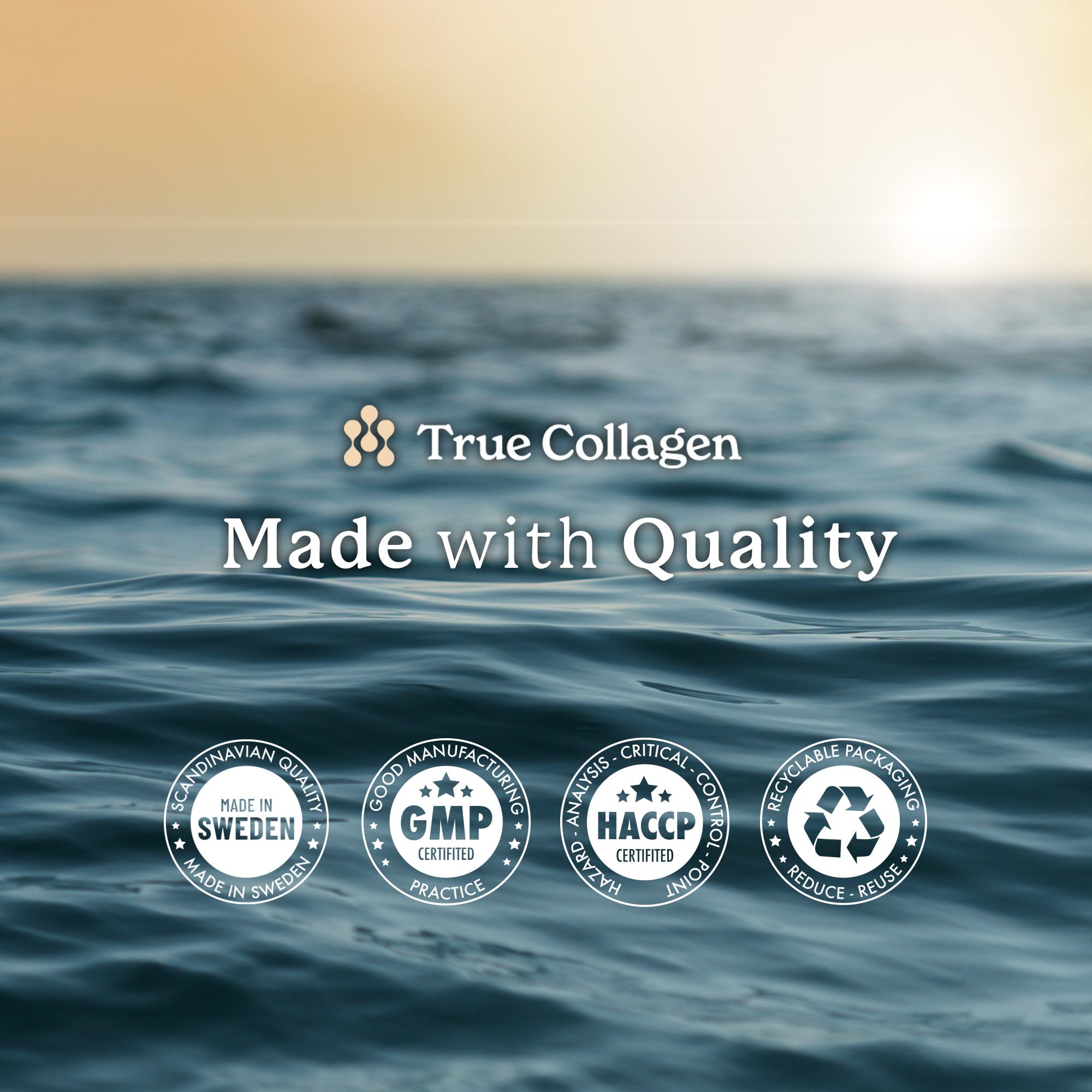 True Collagen Marine 500 ml bottle on kitchen counter for daily routine