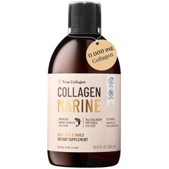 True Collagen Marine bottle front shows high-dose liquid formula for daily use