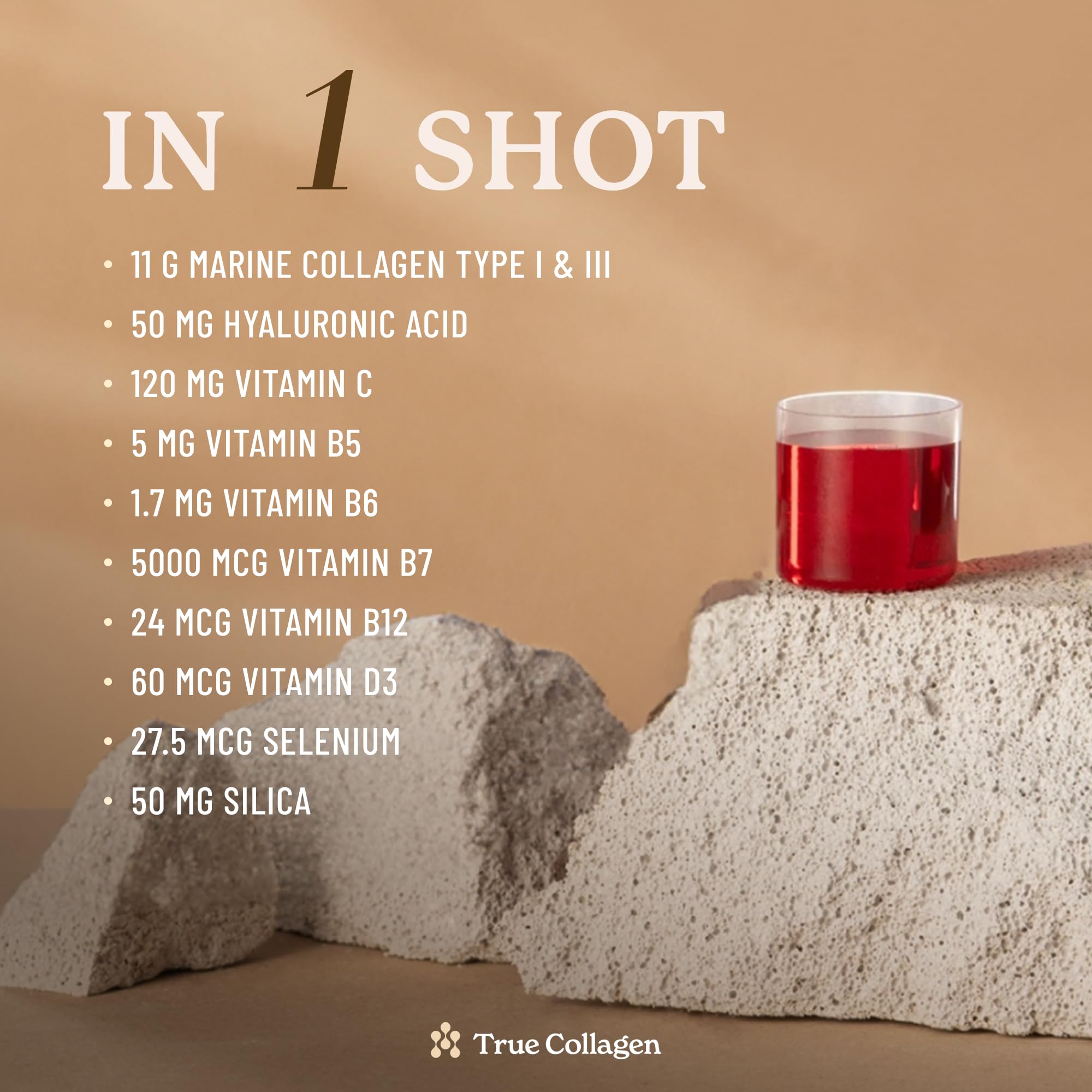 True Collagen Marine bottle stored in refrigerator to preserve taste