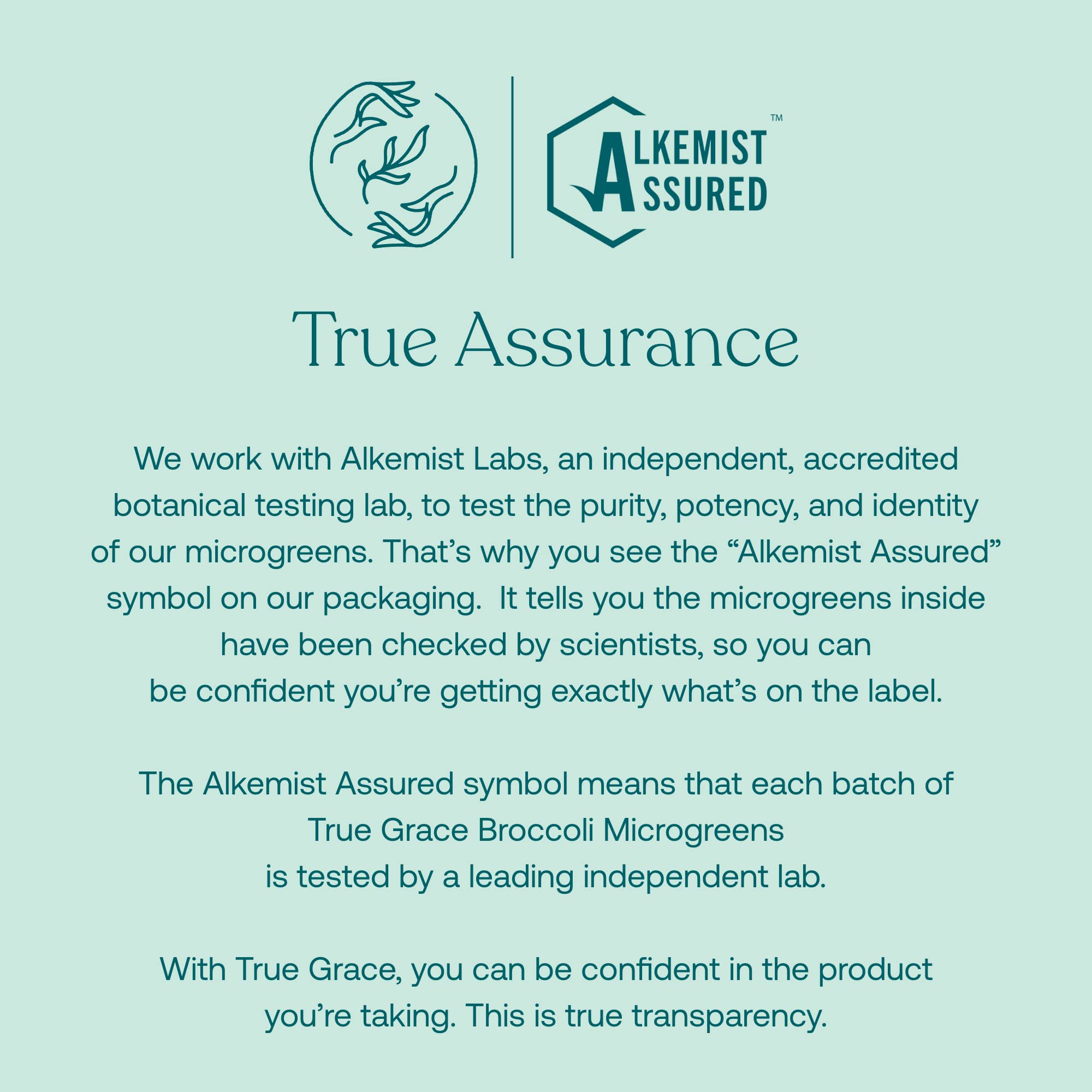 True Grace 30 servings label on pouch