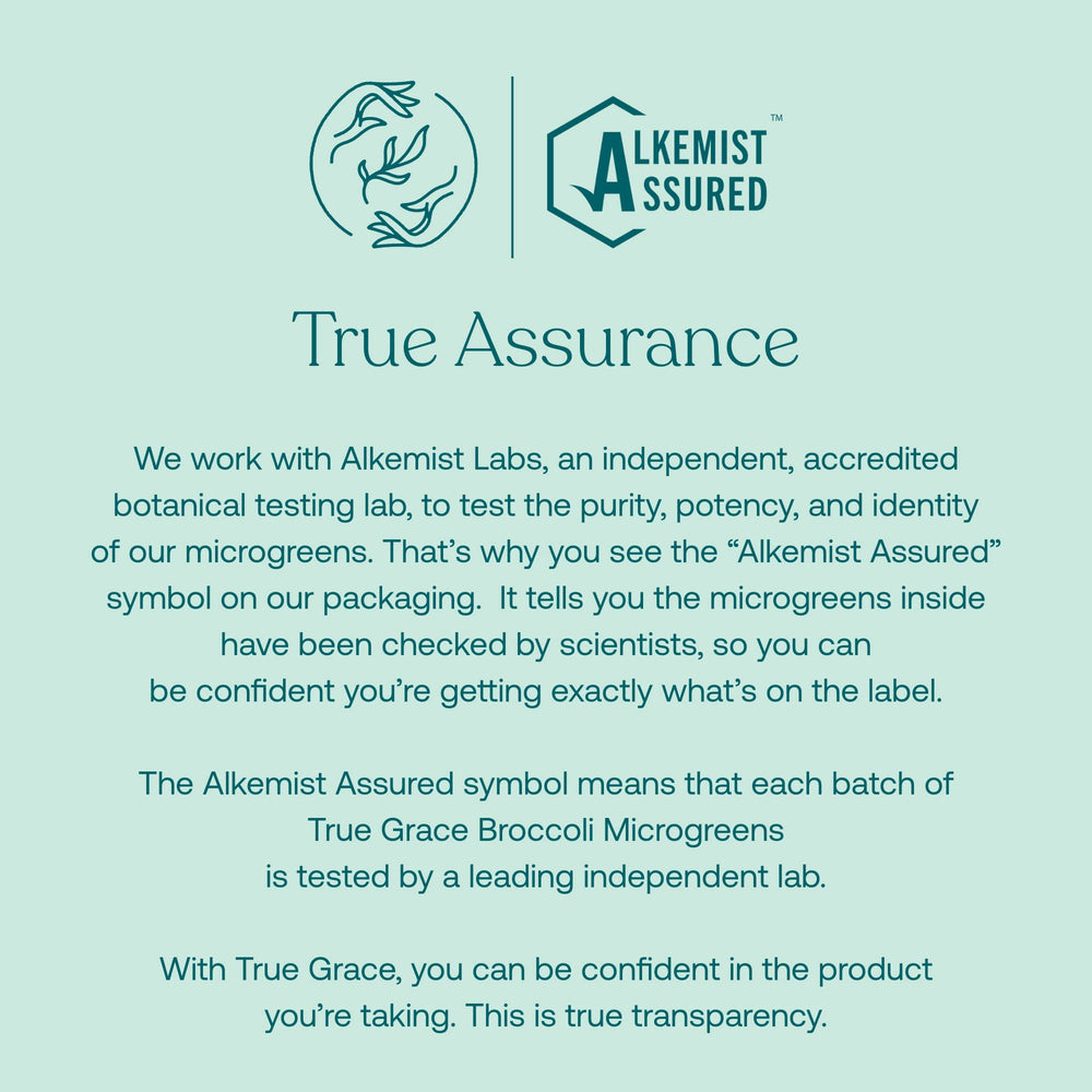 True Grace 30 servings label on pouch