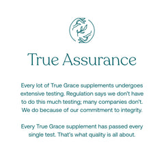 True Grace carbon-neutral production signals planet-friendly practices.