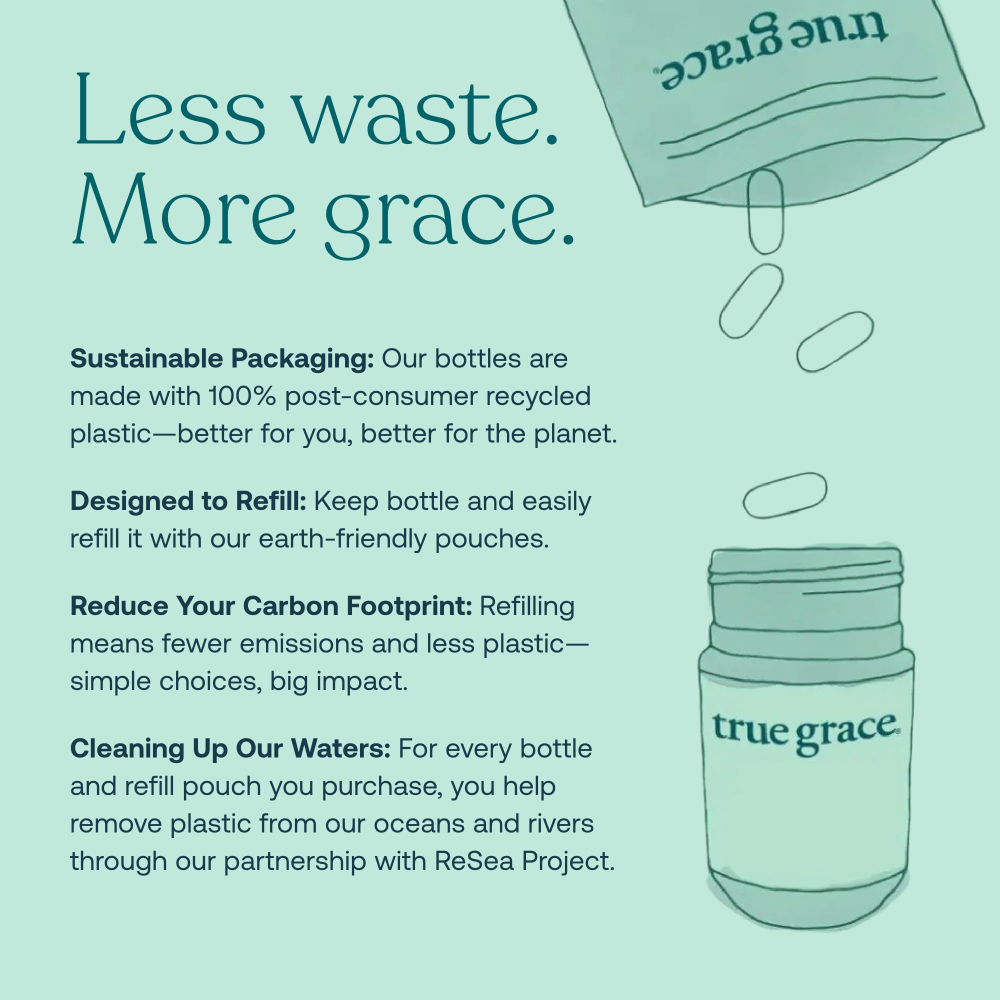 True Grace carbon-neutral operations supporting eco-friendly nutrition