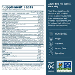 True Grace Daily Men’s Multivitamin bottle side view with label details