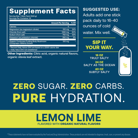 True Grace ElectroMag dissolving in water for rapid hydration and refreshing citrus flavor.