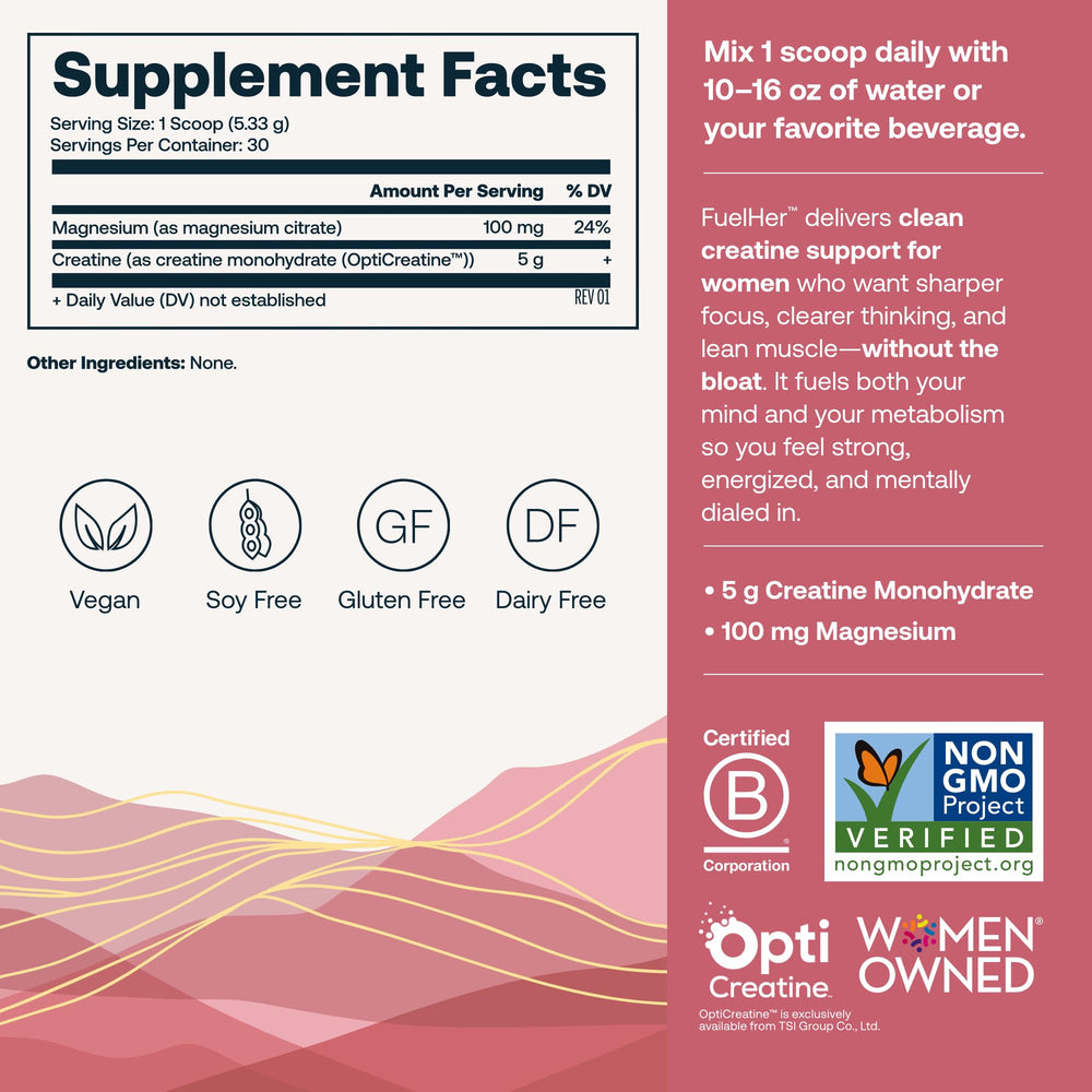 True Grace FuelHer RapidMix dissolves quickly in water for a smooth, bloat-free experience