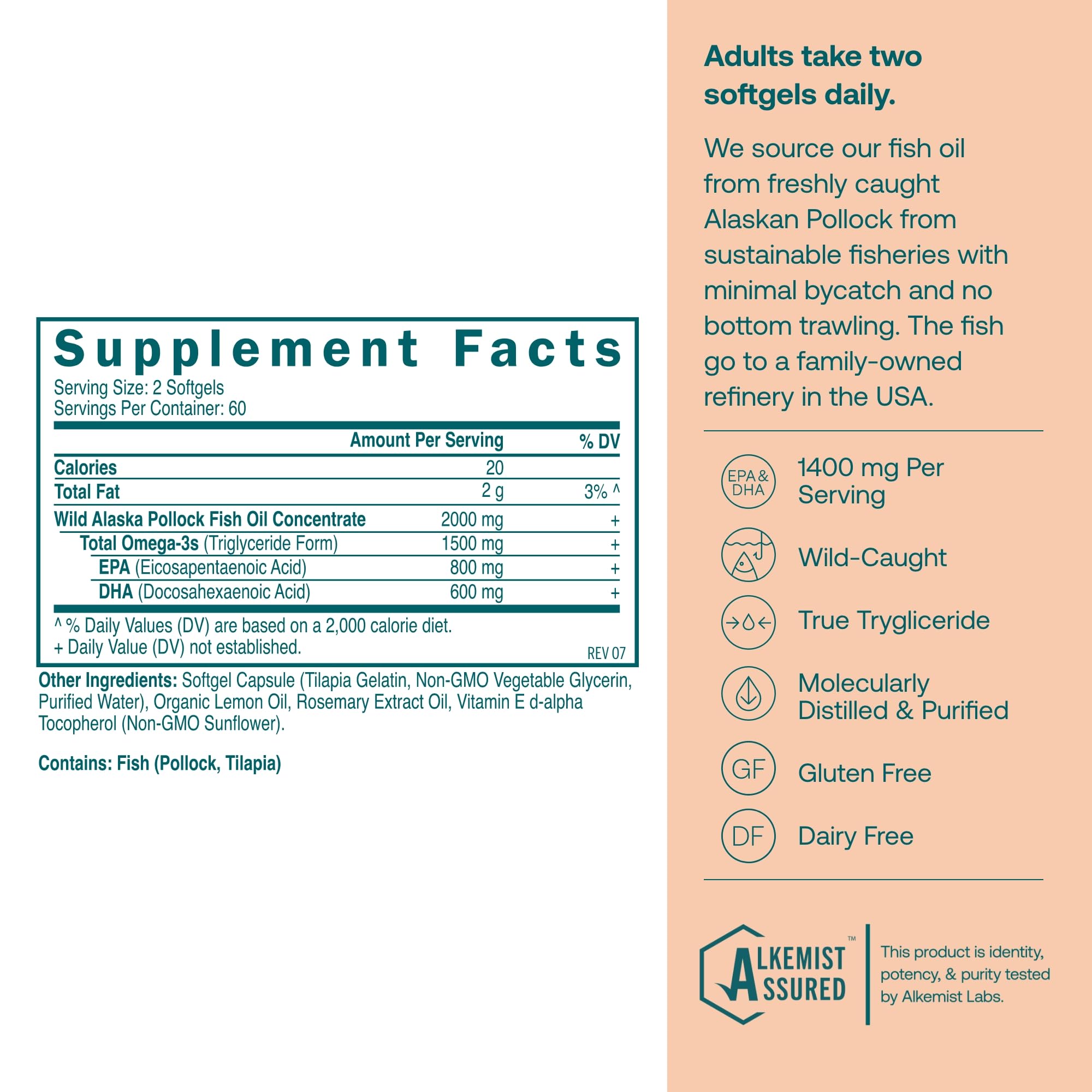 True Grace Omega-3 softgels closeup highlighting triglyceride form for absorption.
