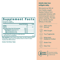 True Grace Omega-3 softgels closeup highlighting triglyceride form for absorption.