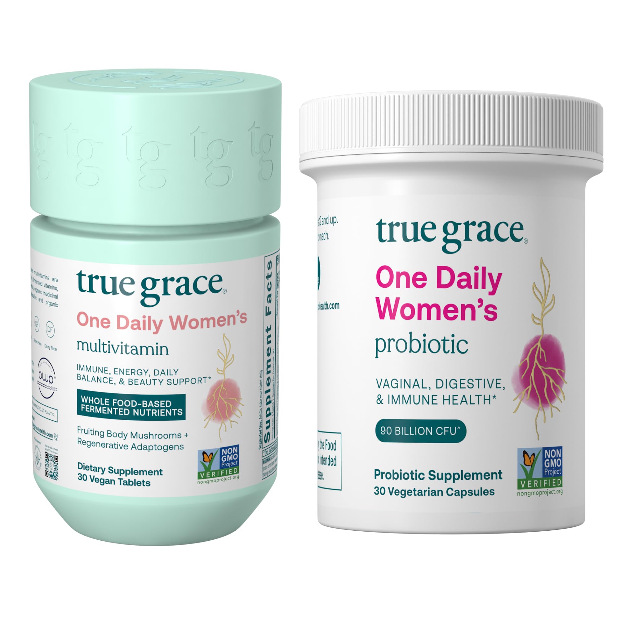 True Grace One Daily Women’s Multivitamin bottle showing nutrient-dense formula for daily wellness