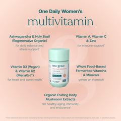 True Grace Organic Mushroom Blend image focusing on beta-glucans and bioavailability
