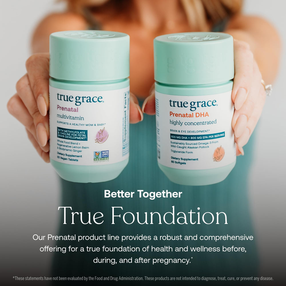 Serving size chart for True Grace Prenatal DHA